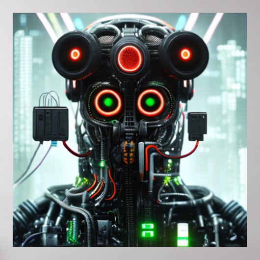 Poster mat de valeur Robot 5 (Devant)