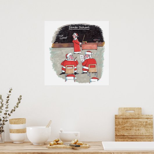 Poster mat père Noël Test (Cuisine)