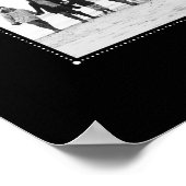 Poster Mat photo personnalisé minimaliste noir (Coin)