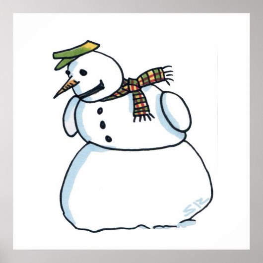 Poster mat Snowman (Devant)