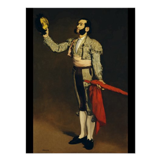 Poster Matador espagnol par Edouard Manet (Devant)