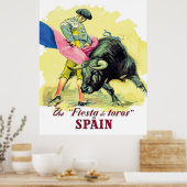 Poster Matador tauromachie, fiesta de toros, Espagne (Cuisine)
