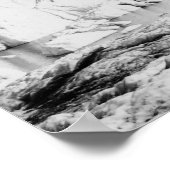Poster Matanuska Glacier Panorama noir et blanc (Coin)
