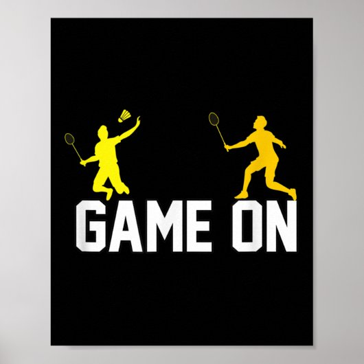 Poster Match de badminton en cours (Devant)