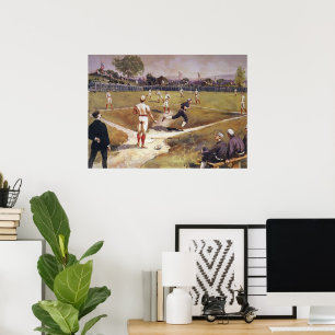 Poster Match de baseball de sport vintage par Henry Sandh