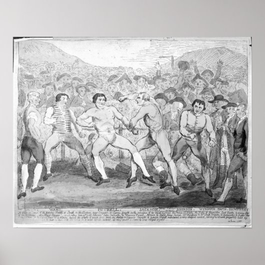 Poster Match de boxe entre Thomas Futrell et John (Devant)