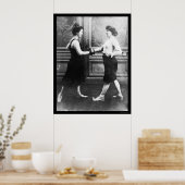 Poster Match de boxe féminine 1912 (Cuisine)