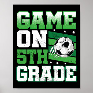 Poster Match de Soccer en 5e année Retour à l'école Sport