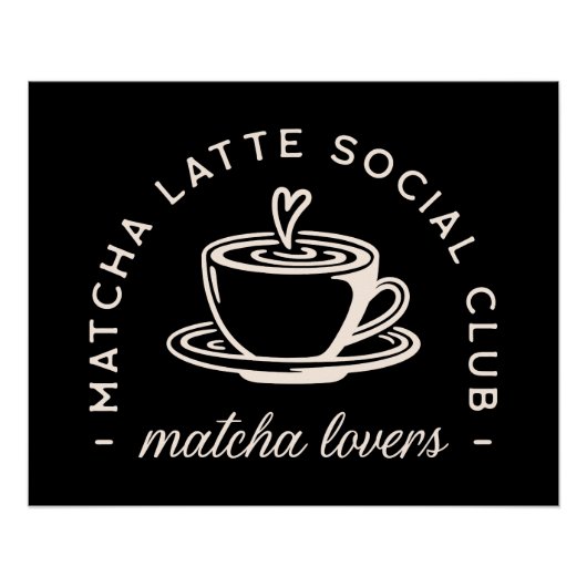 Poster Matcha latte amants citations (Devant)