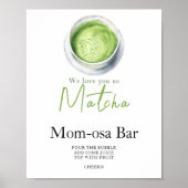 Poster Matcha latte baby shower Momosa bar (Devant)