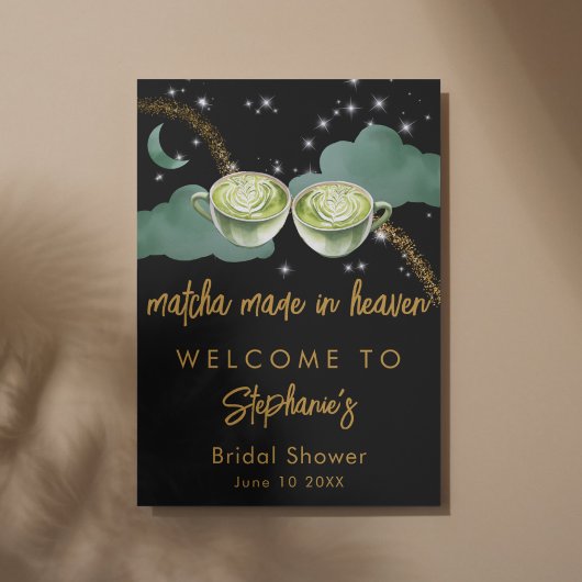 Poster Matcha Lune Céleste Fabriquée En Fête des mariées