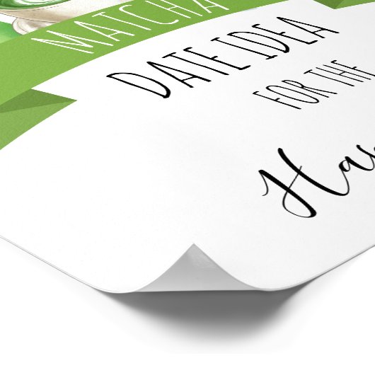 Poster Matcha Wedding Shower Sign (Coin)