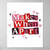 Poster Matching Couple Makes When Apart Long Distance Rel (Devant)