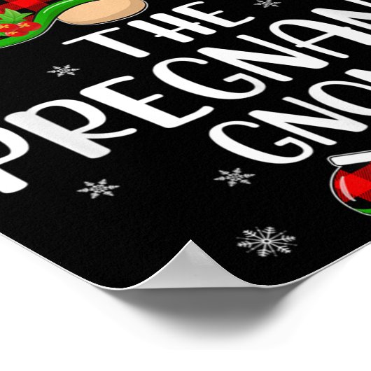 Poster Matching Family Buffalo Plaid The Pregnant Gnome C (Coin)