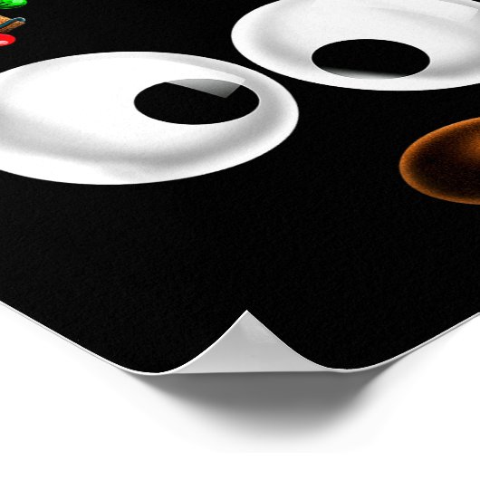 Poster Matching Family Christmas Reindeer Face Christmas (Coin)