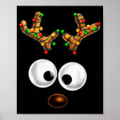 Poster Matching Family Christmas Reindeer Face Christmas (Devant)