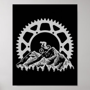 Poster Matériel de VTT Rétro Vélo Vintage Bicyclette Ri