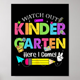 Poster Maternelle Attention J'arrive Enfants Rentrent à l