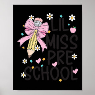 Poster Maternelle Little Miss Retour à l'école Filles Mat