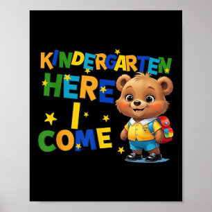 Poster Maternelle me voilà, Bébé ours retour à l'école