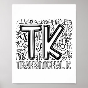 Poster Maternelle typographie Tk de la maternelle à l'éco
