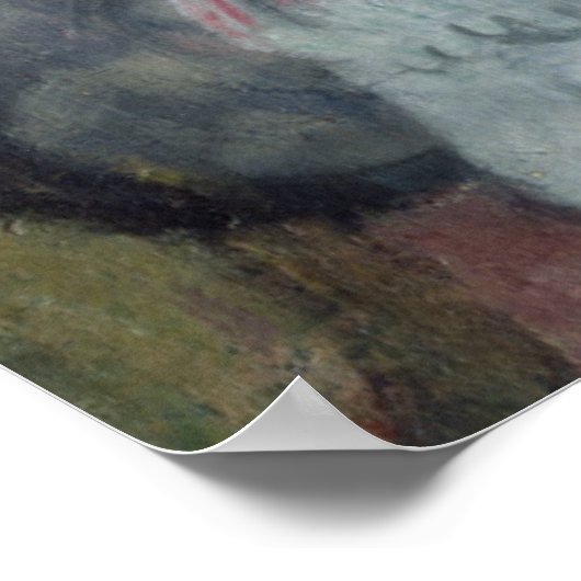 Poster Maternité avec une robe blanche (Coin)