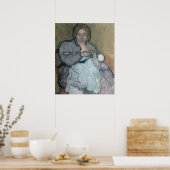 Poster Maternité avec une robe blanche (Cuisine)