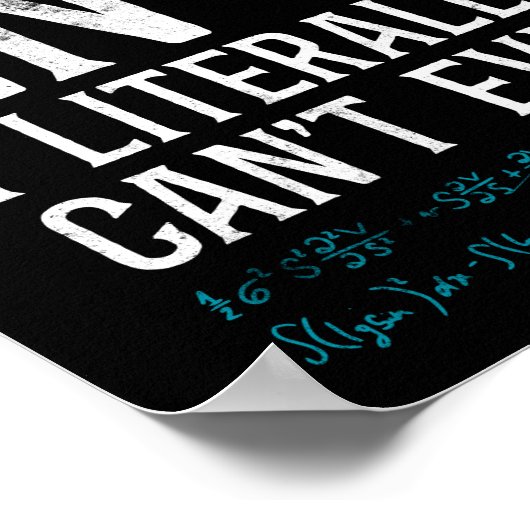 Poster Math 2N -1 I Literally Can'T Even Teacher Nerd (Coin)