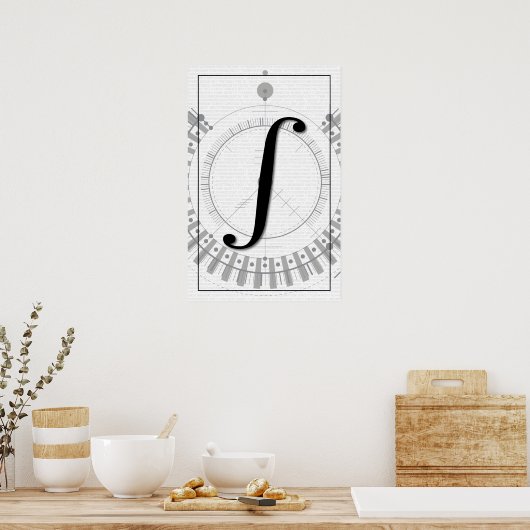 Poster Math Art - Intégral (Cuisine)