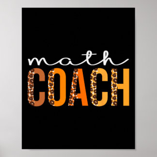 Poster Math Coach Leopard Squad mignon Automne Thanksgi
