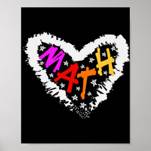 Poster Math Coeur Math Enseignant Coeur