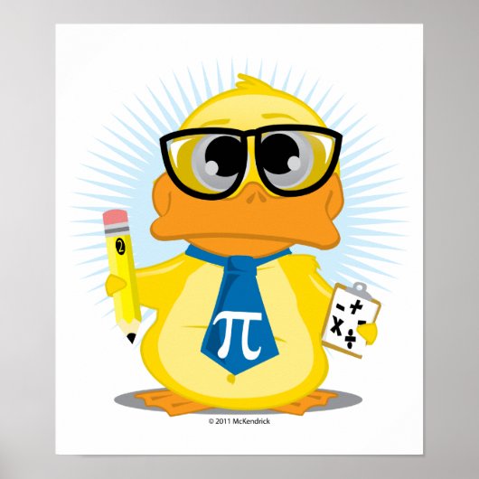 Poster Math Enseignant Canard (Devant)