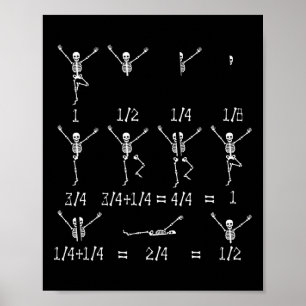 Poster Math Enseignant équation Squelette Étudiants en ma