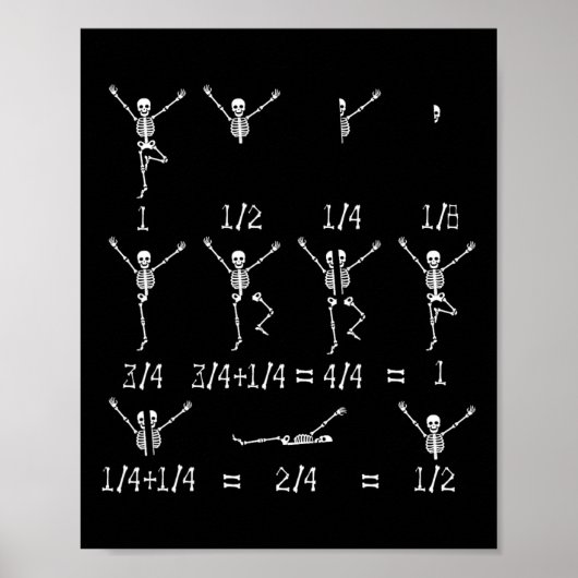 Poster Math Enseignant équation Squelette Étudiants en ma (Devant)