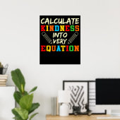 Poster Math Enseignant Kindness Mathématiques Mathématiqu (Bureau à domicile)