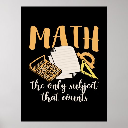 Poster Math Enseignant Math Le Seul Sujet (Devant)