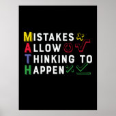 Poster Math Enseignant Math Math Autoriser Happen (Devant)