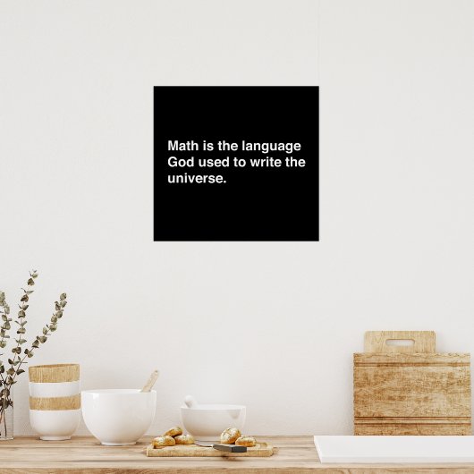 Poster Math est dieux (Cuisine)