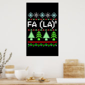 Poster Math Fa La - Christmas Carol Ugly Sweat Style (Cuisine)
