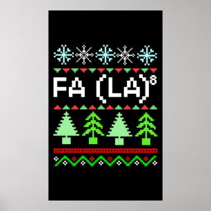 Poster Math Fa La - Christmas Carol Ugly Sweat Style