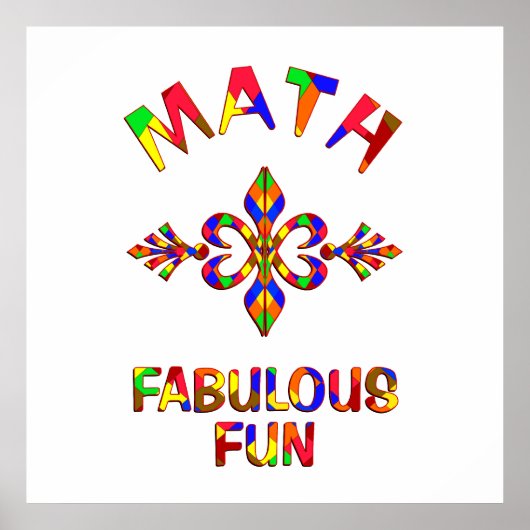 Poster Math Fabulous Fun (Devant)