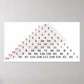 Poster MATH Fibonacci nombres Pascals triangle (Devant)