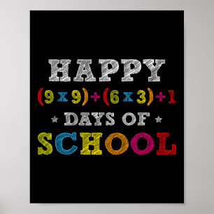 Poster Math Formula 100 Jours D'École Garçons Filles Thé