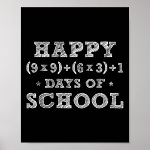 Poster Math Formula 100 Jours D'École Garçons Filles Thé