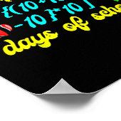 Poster Math Formula Heureux 100 Jours De L'École Drôle Ma (Coin)