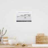 Poster math formule quadratique (Cuisine)