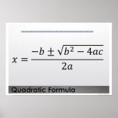 Poster math formule quadratique (Devant)