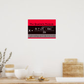 Poster math formule quadratique (Cuisine)