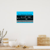 Poster math formule quadratique (Cuisine)