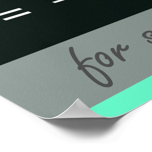 Poster math formule quadratique (Coin)